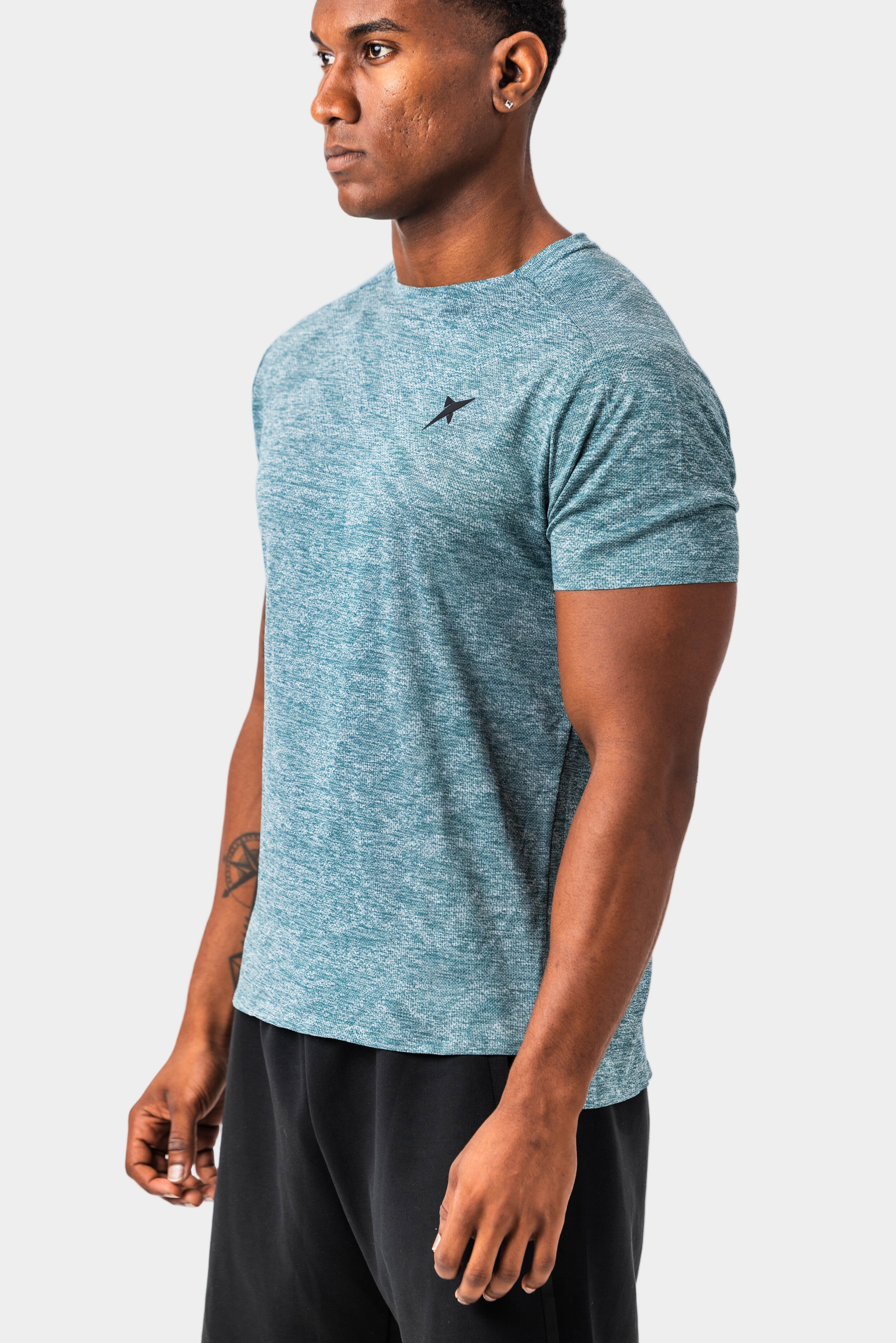 drop-shot-buma-t-shirt-padel-uomo-verde-grigio image 3