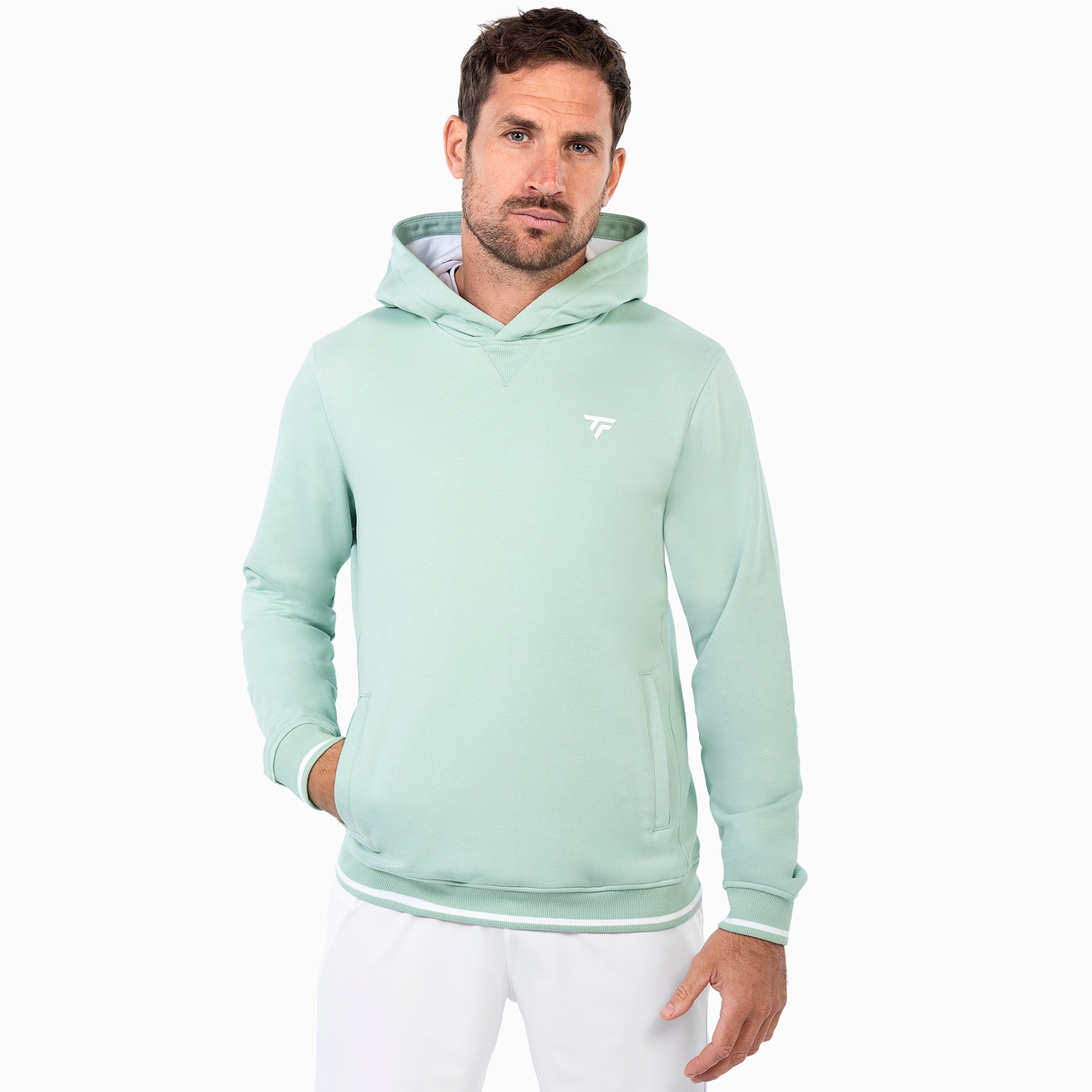tecnifibre-terry-hoodie-sage-homme-felpa-cappuccio-tennis-uomo image 3