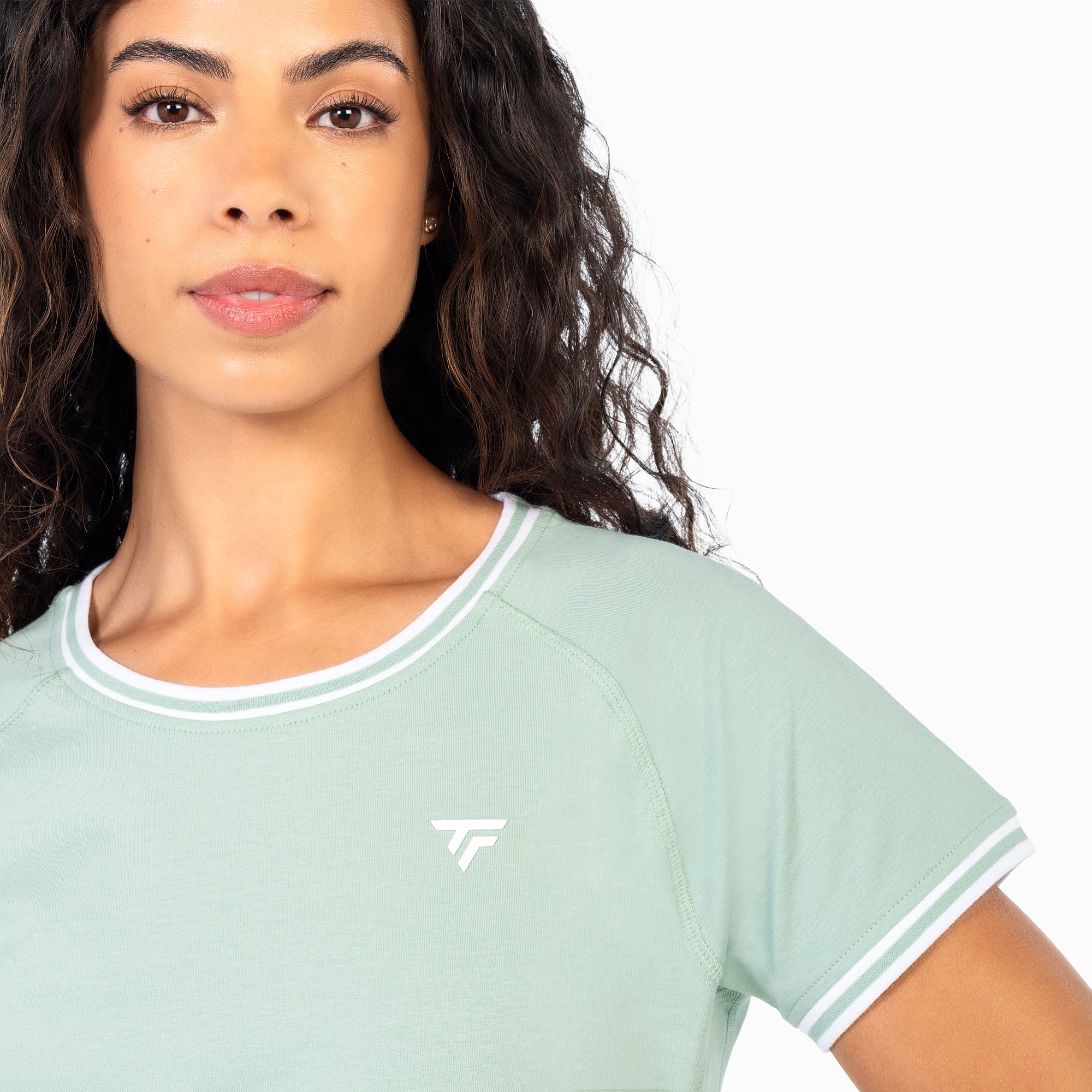 tecnifibre-stretch-tee-t-shirt-donna-verde-sage image 1