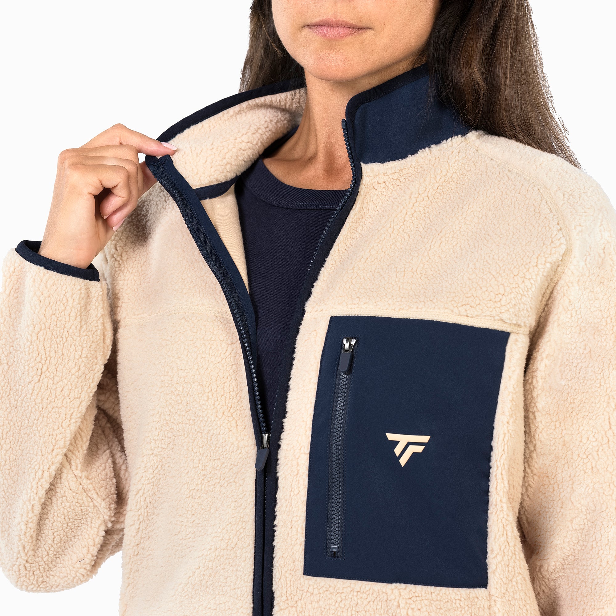 tecnifibre-sherpa-full-zip-jacket-sand-giacca image 4