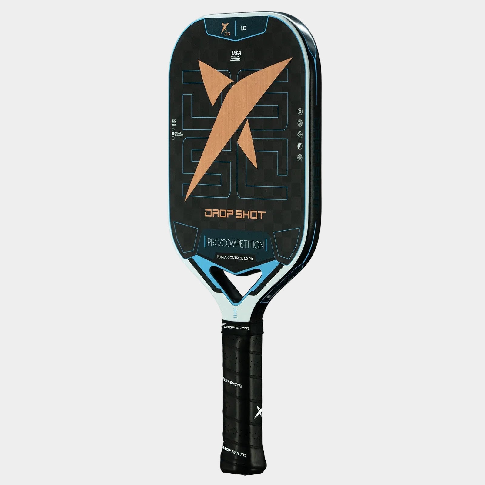 drop-shot-furia-control-1-0-pk-racchetta-pickleball-16mm-carbonio-12k image 2