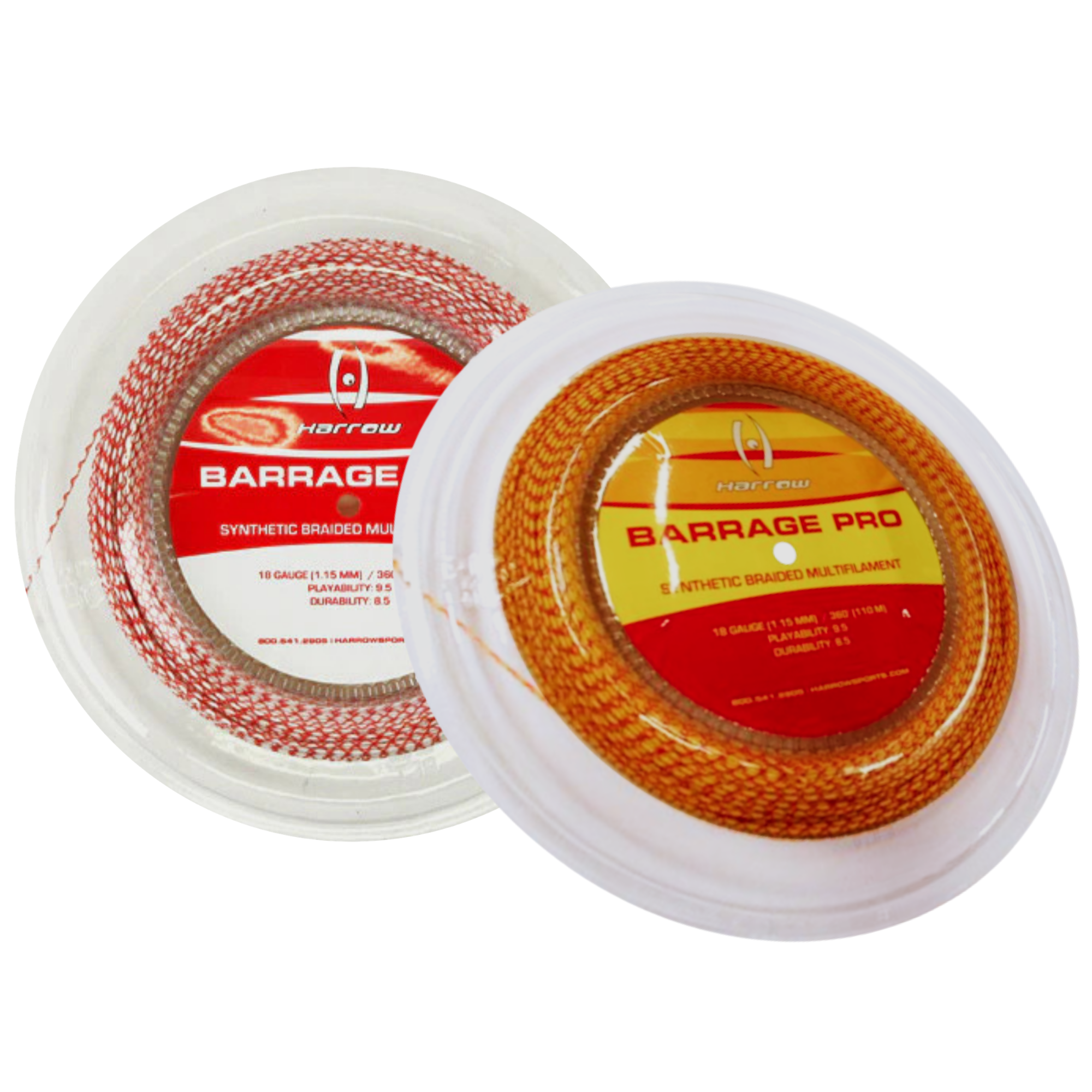 harrow-barrage-pro-corde-squash-18g-matassa-110m image 1