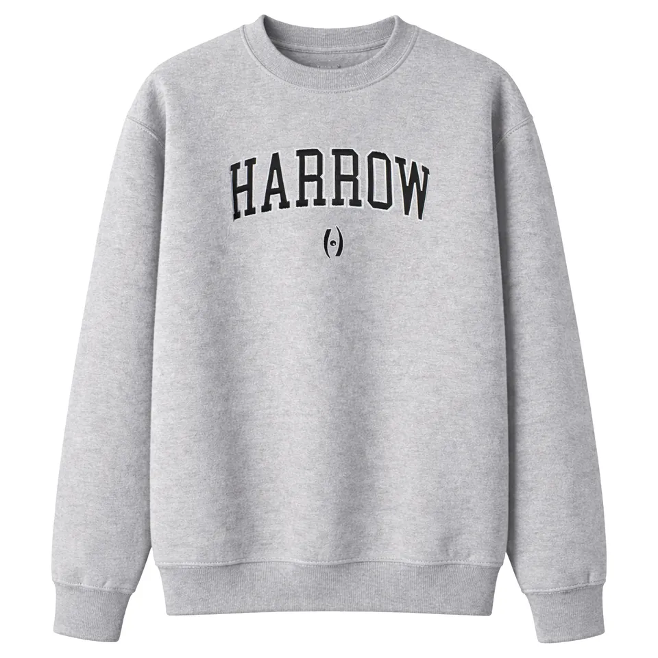 harrow-sports-twill-crewneck-sweatshirt-unisex-grigia image 1