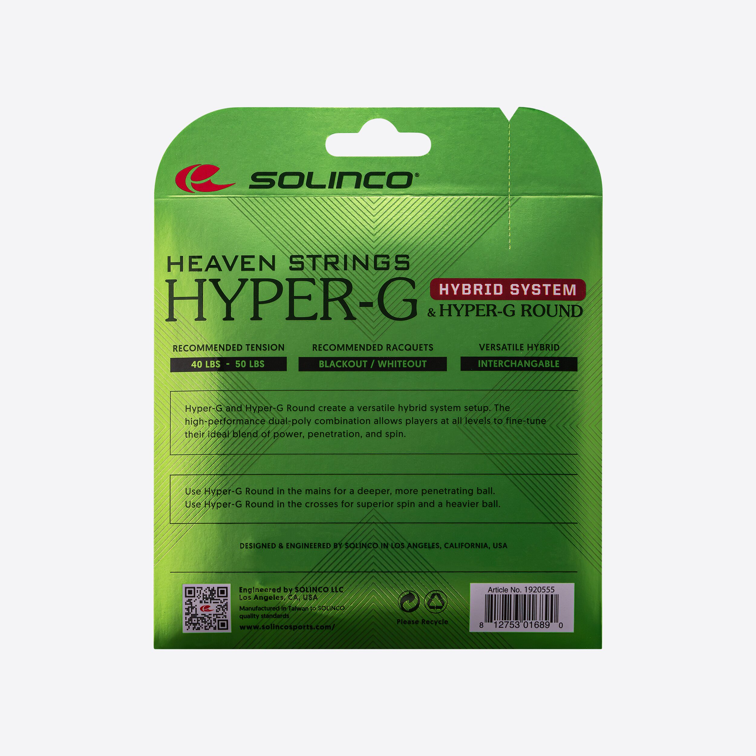 solinco-hyper-g-hybrid-system-set-corde-tennis-ibrido image 2