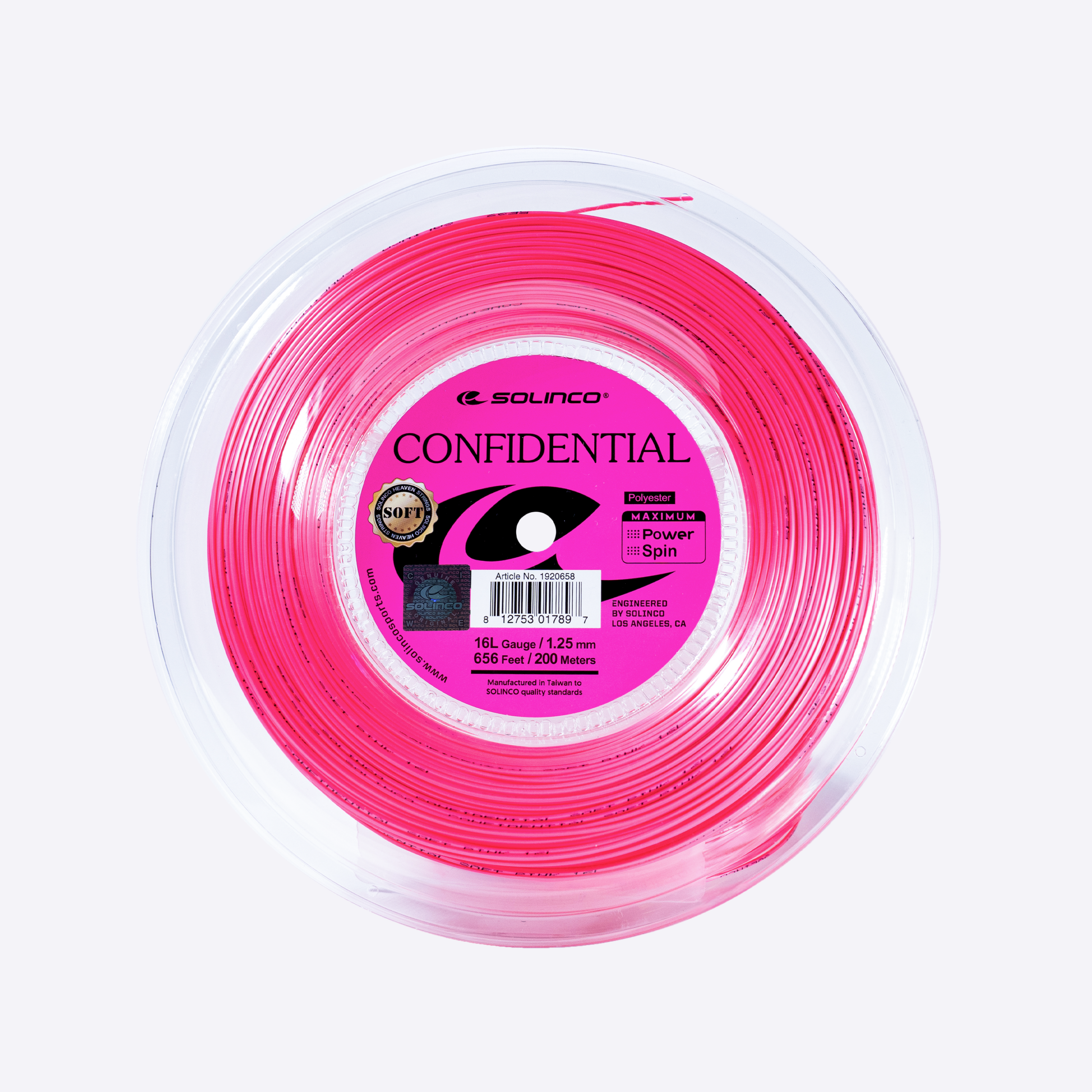 solinco-confidential-soft-rosa-electric-corda-tennis image 2