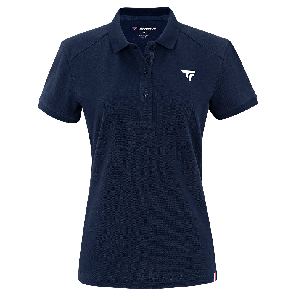 tecnifibre-polo-piqu-marine-polo-tennis-donna-cotone-stretch image 2