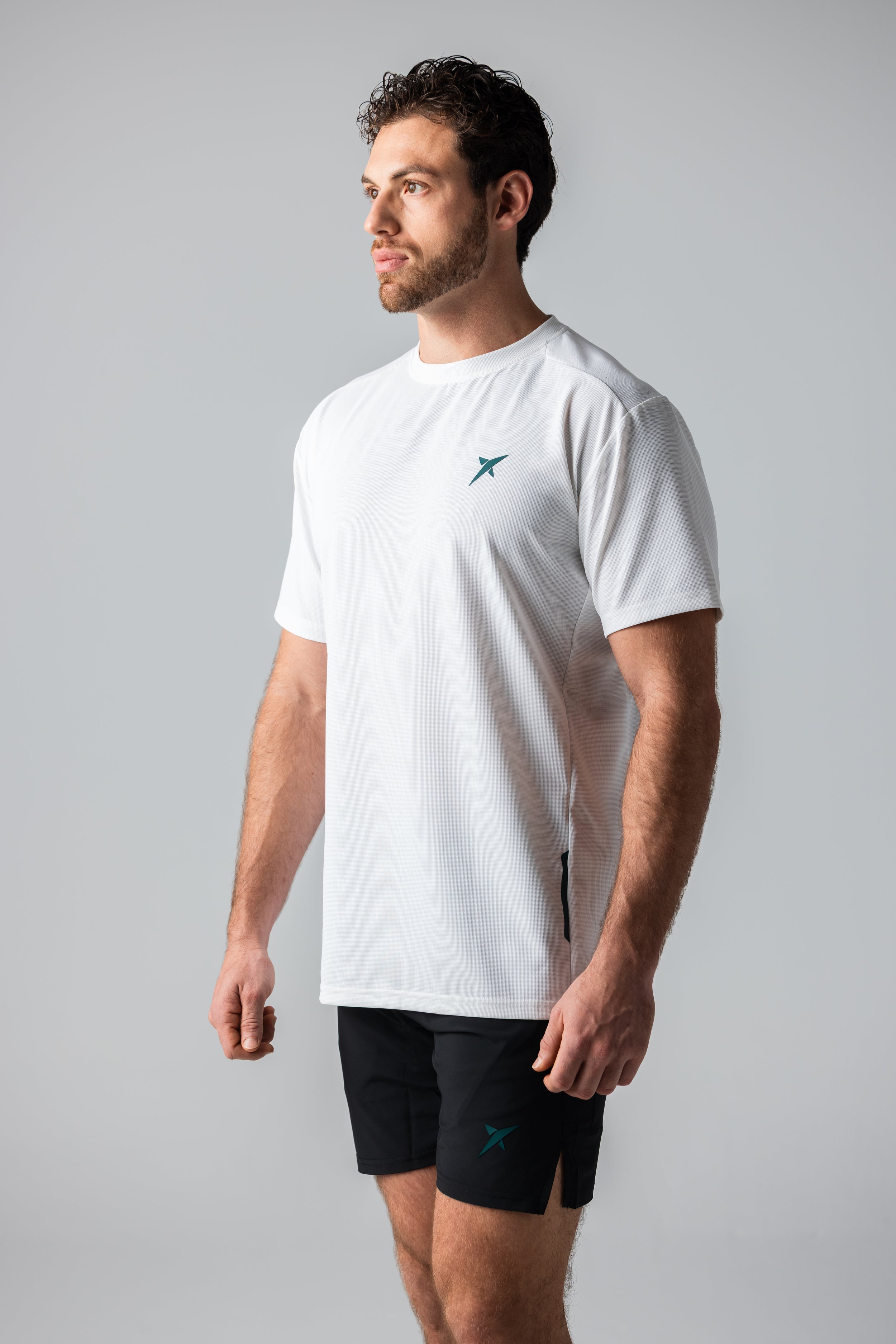 drop-shot-sanz-performance-t-shirt-padel-uomo-bianco-nero image 2