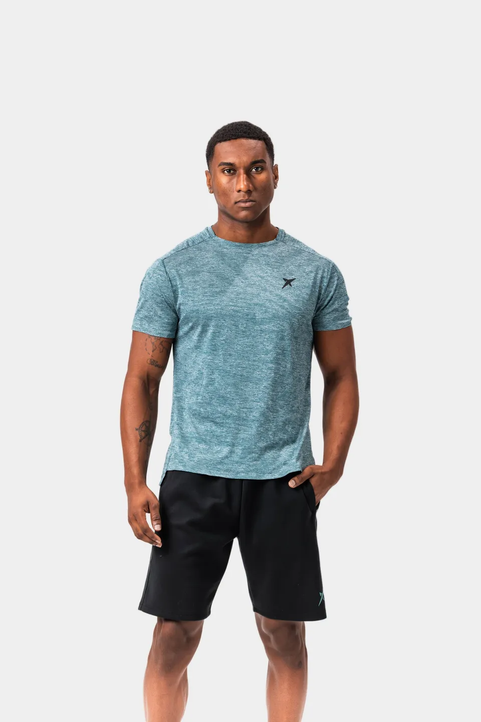 drop-shot-buma-t-shirt-padel-uomo-verde-grigio image 1