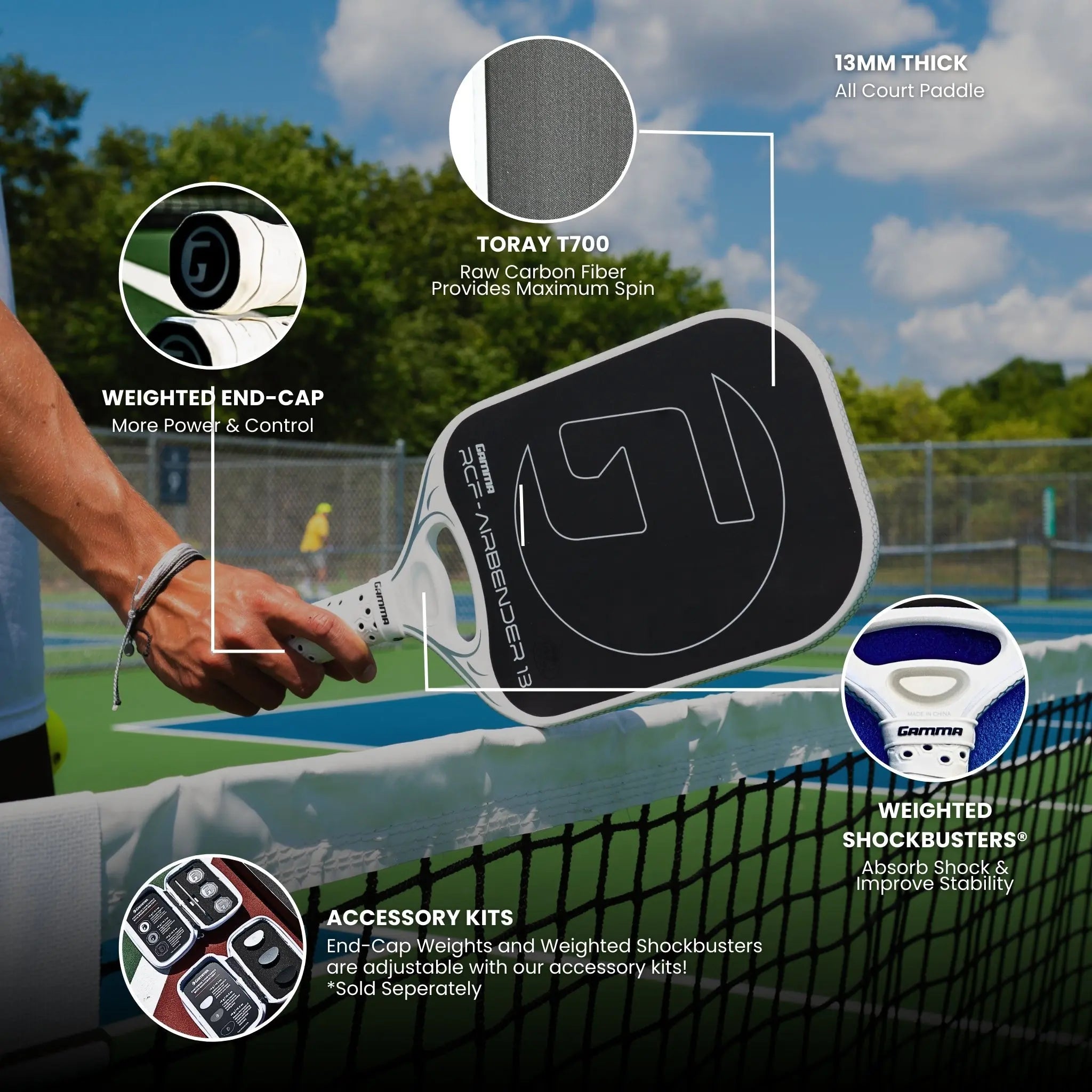 gamma-airbender-13-racchetta-pickleball-all-court image 2