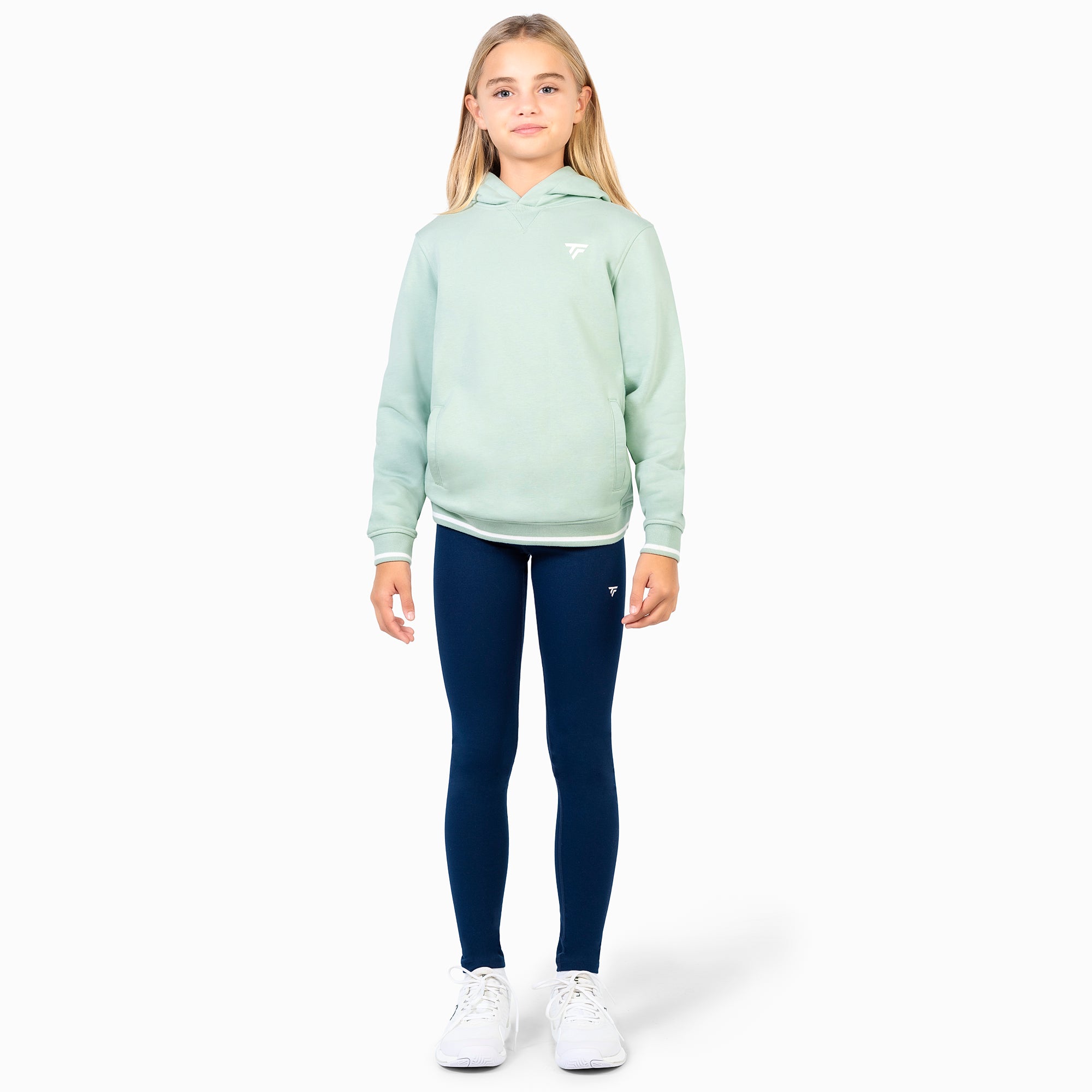 tecnifibre-terry-hoodie-sage-felpa-cappuccio-ragazza image 1