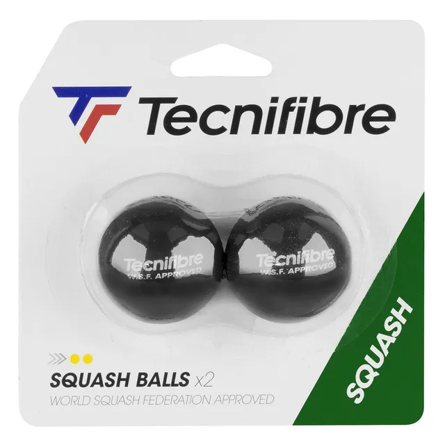 tecnifibre-balles-double-point-jaune-x2-palline-squash image 1