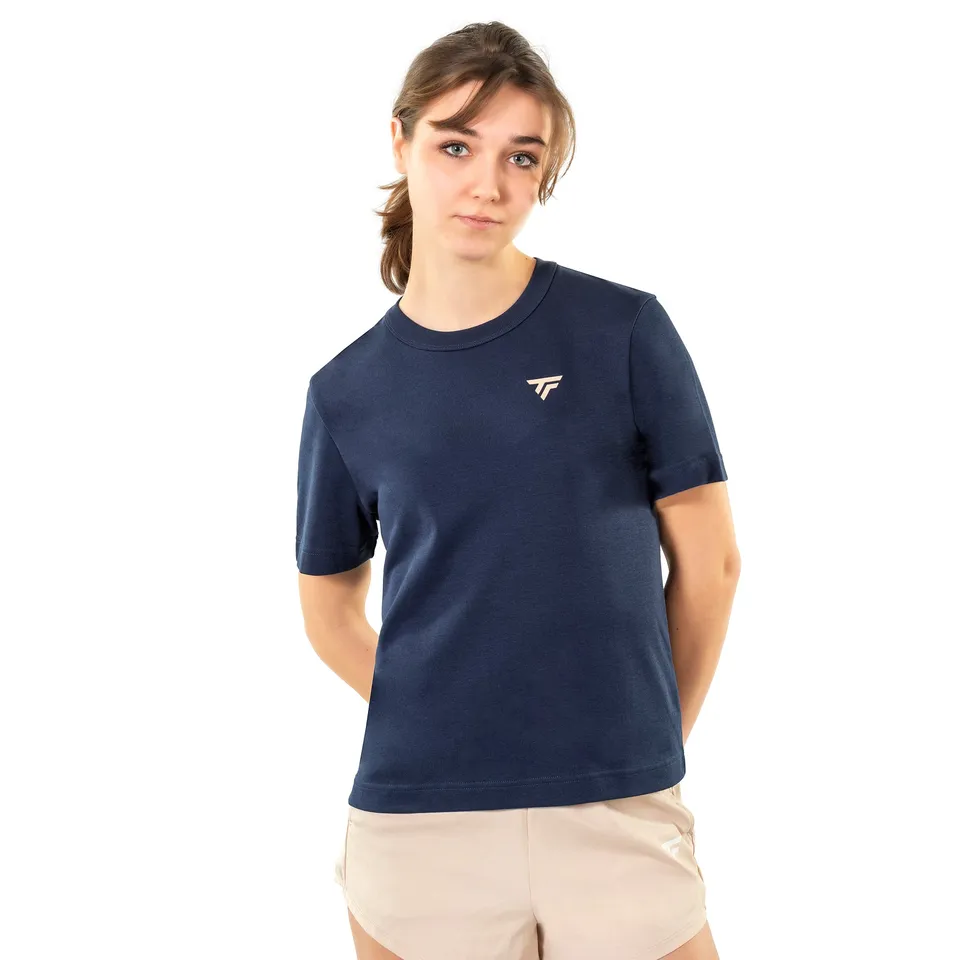 tecnifibre-graphic-tee-femme-marine-t-shirt-donna-oversize-in-cotone-bio image 1