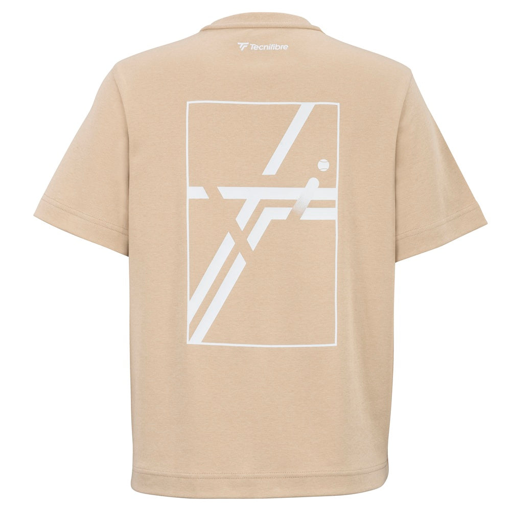 tecnifibre-graphic-tee-sand-t-shirt-donna-taglio-oversize image 2
