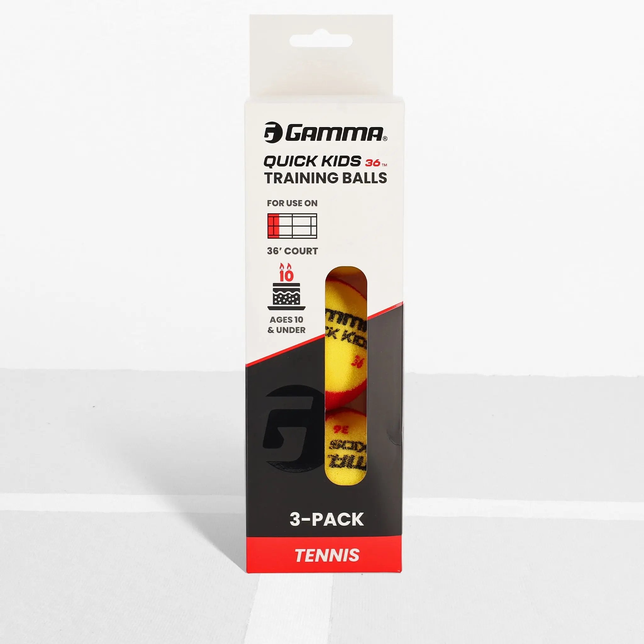 gamma-quick-kids-36-palline-tennis-in-schiuma-3-pezzi image 2