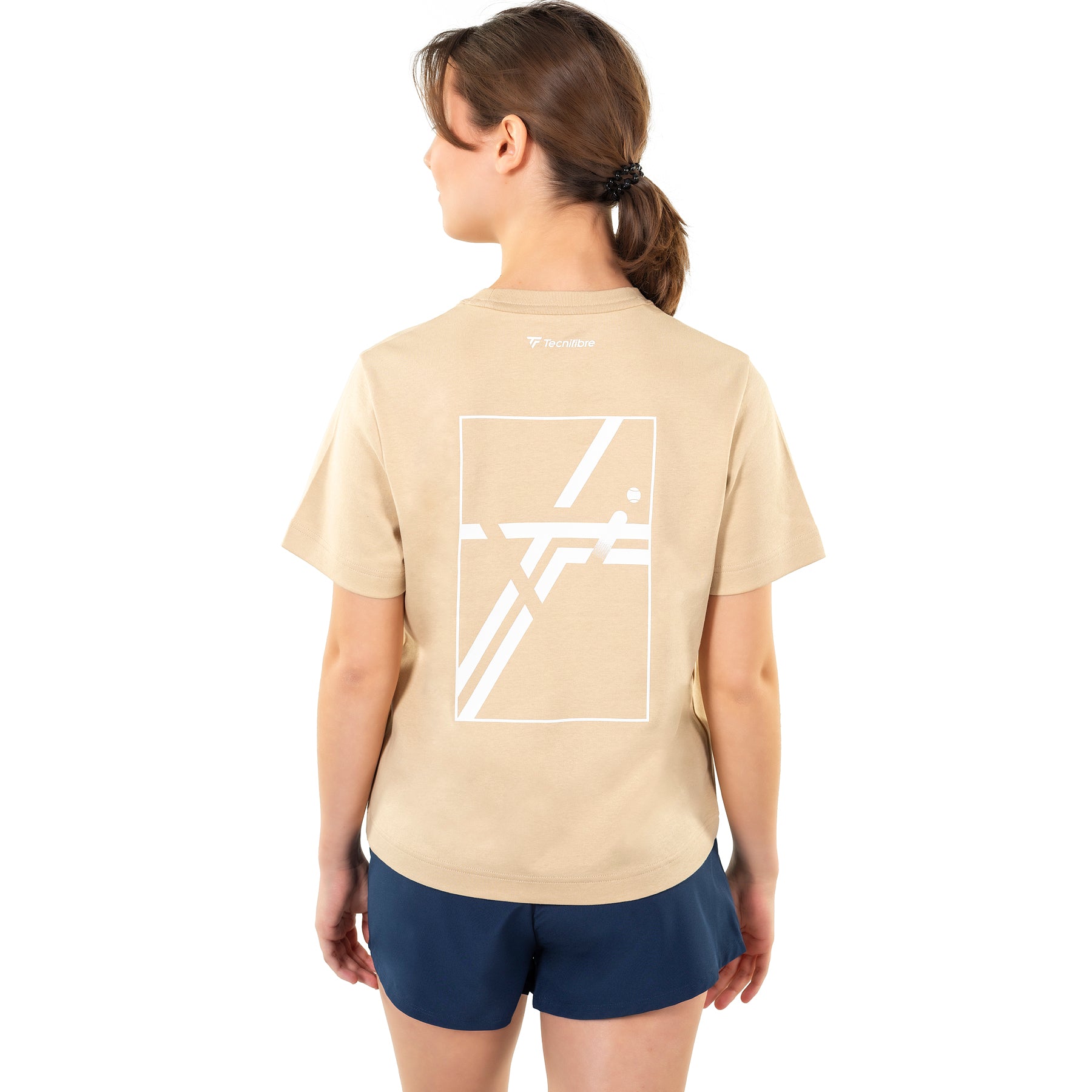 tecnifibre-graphic-tee-sand-t-shirt-donna-taglio-oversize image 4