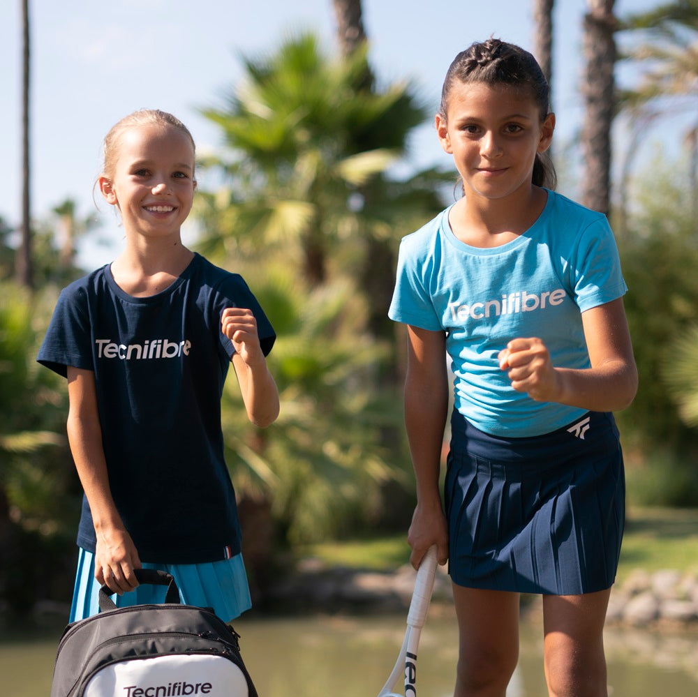tecnifibre-team-cotton-tee-azzurra-bambina image 3
