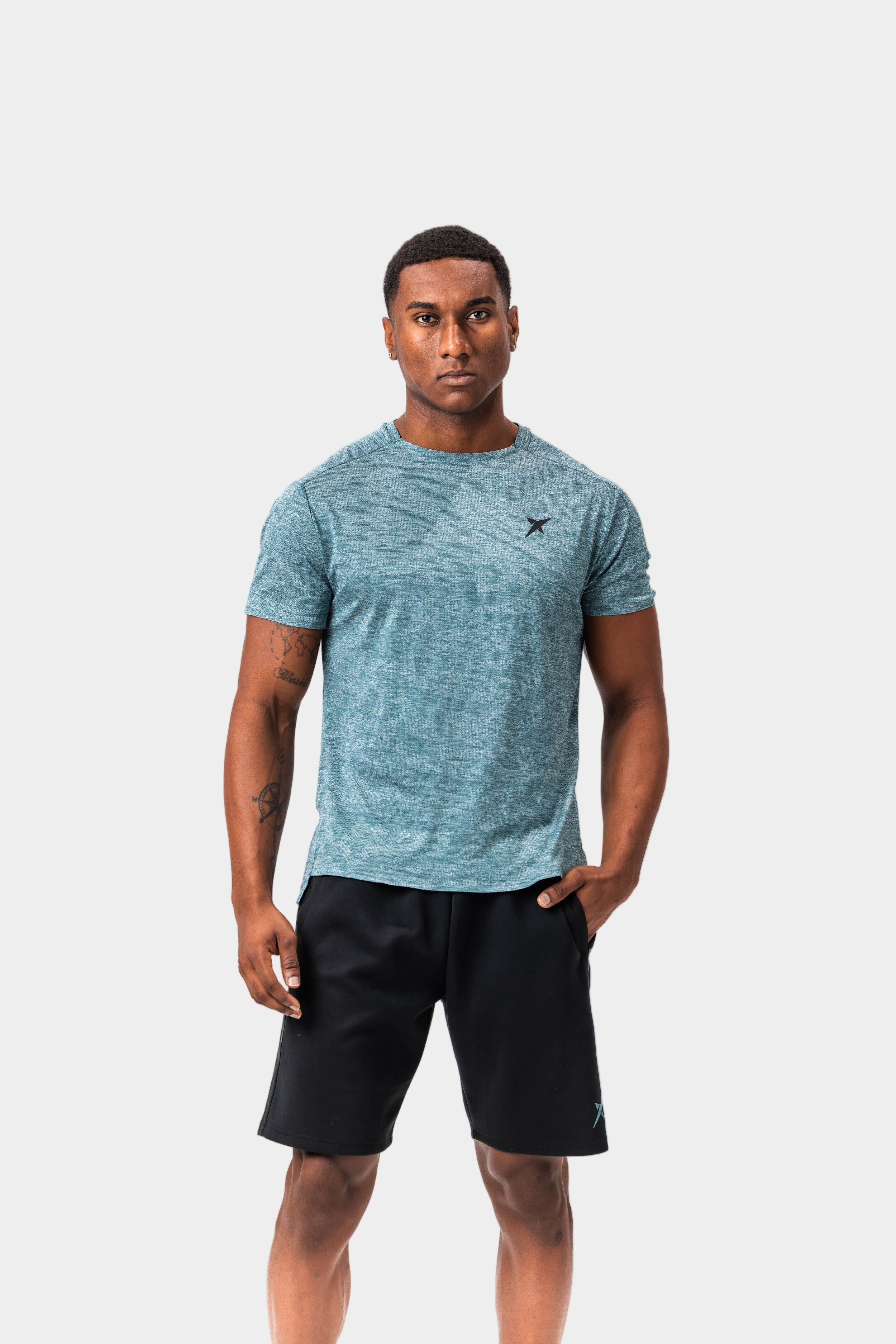 drop-shot-buma-t-shirt-padel-uomo-verde-grigio image 1