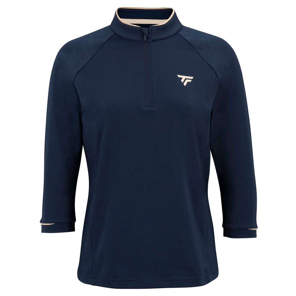 tecnifibre-thermo-zip-manica-3-4-felpa-tennis-donna-blu-marine image 2
