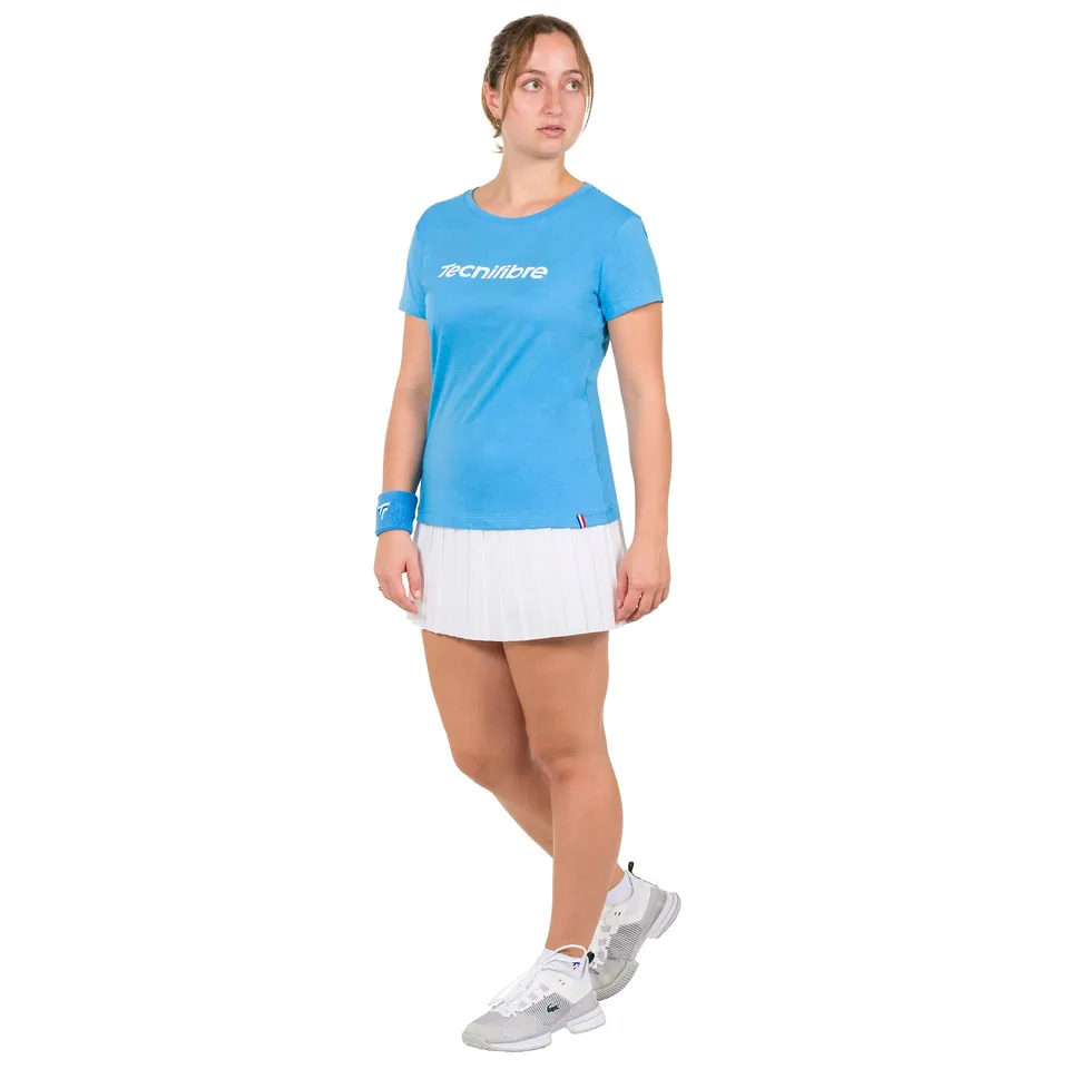 tecnifibre-team-cotton-tee-azur-femme-t-shirt-tennis-donna-in-cotone image 1