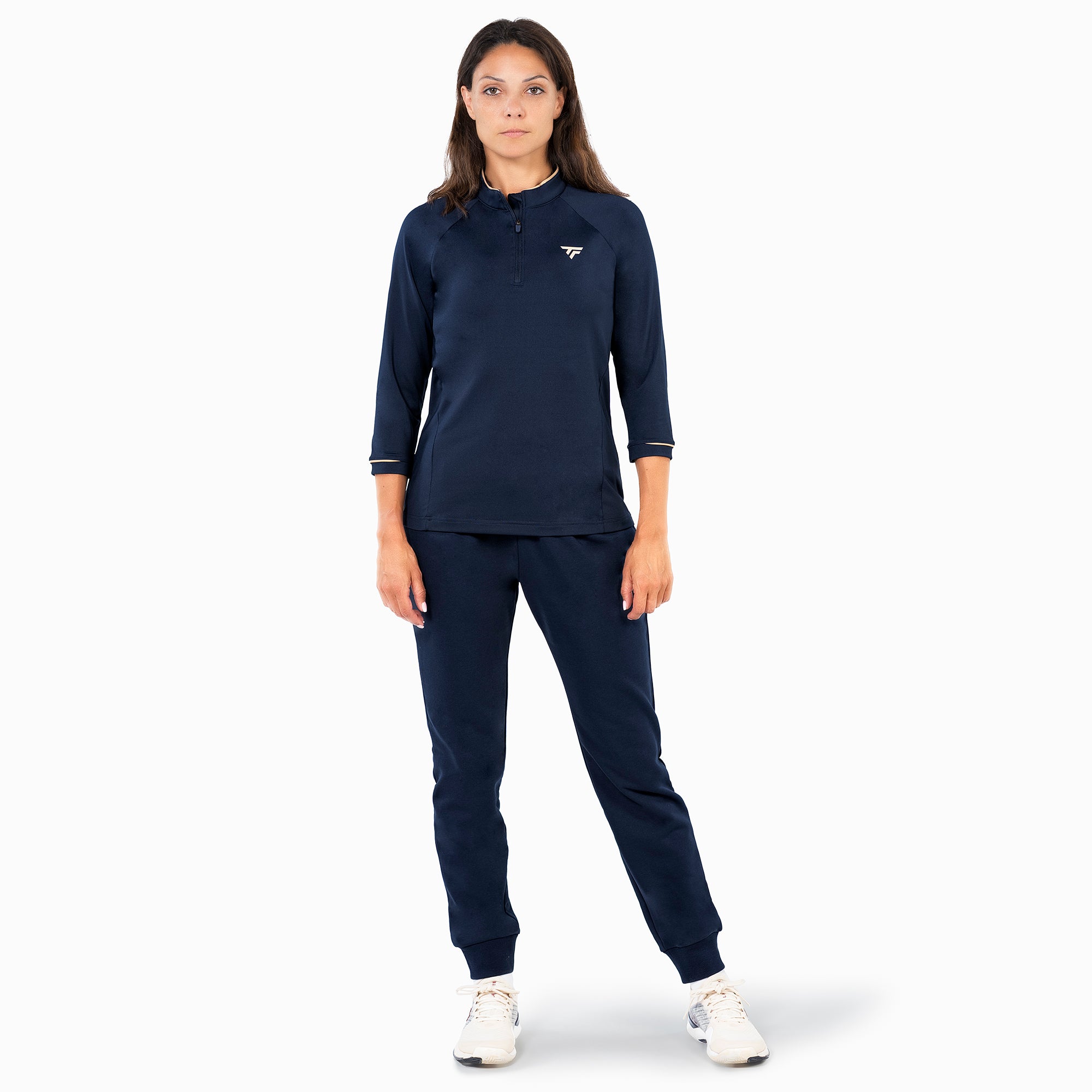tecnifibre-thermo-zip-manica-3-4-felpa-tennis-donna-blu-marine image 3