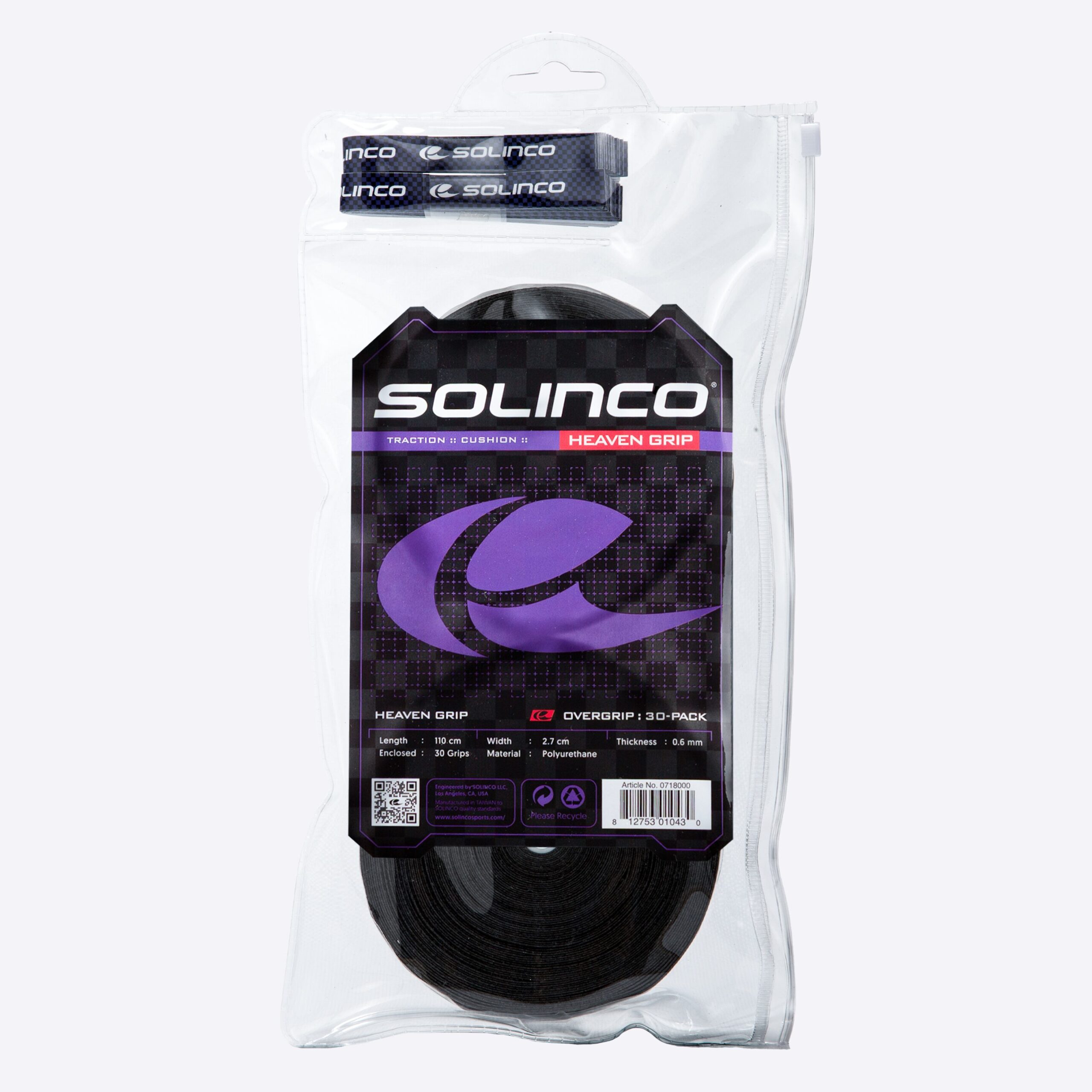 solinco-heaven-grip-overgrip-tennis-grigio-110cm image 2