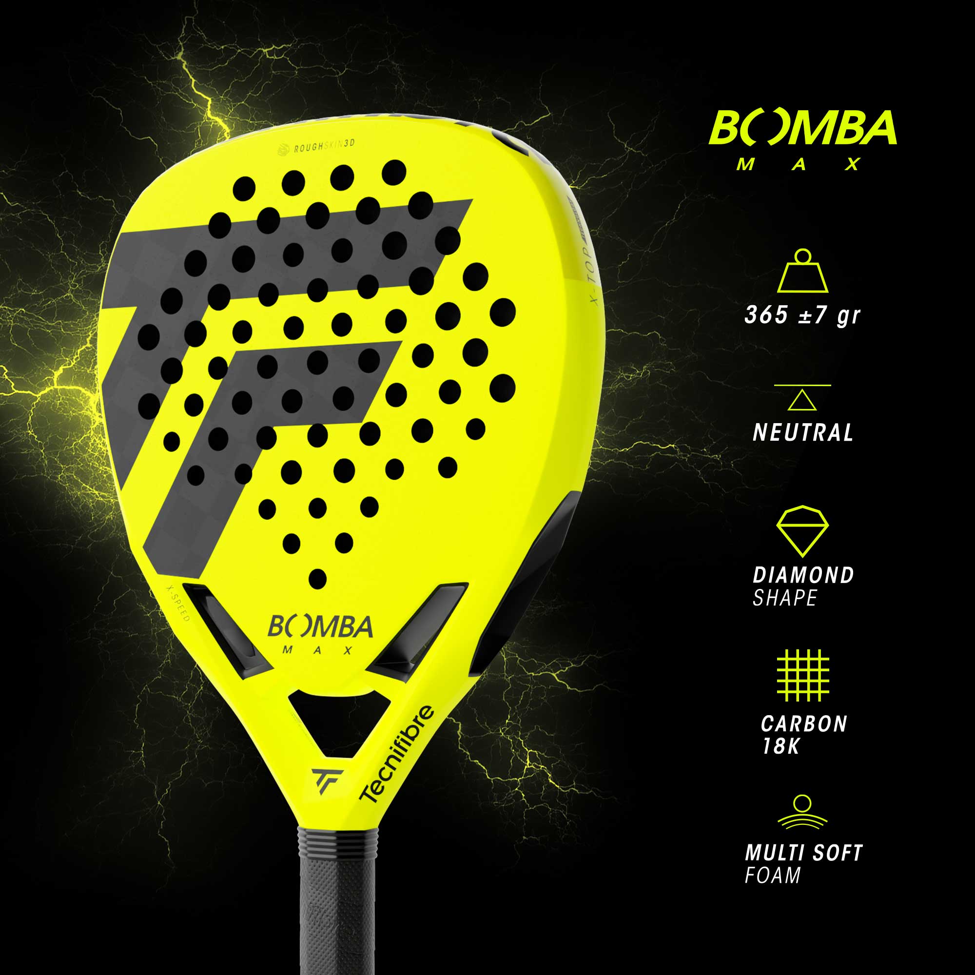 tecnifibre-bomba-max-racchetta-da-padel-forma-diamante image 2