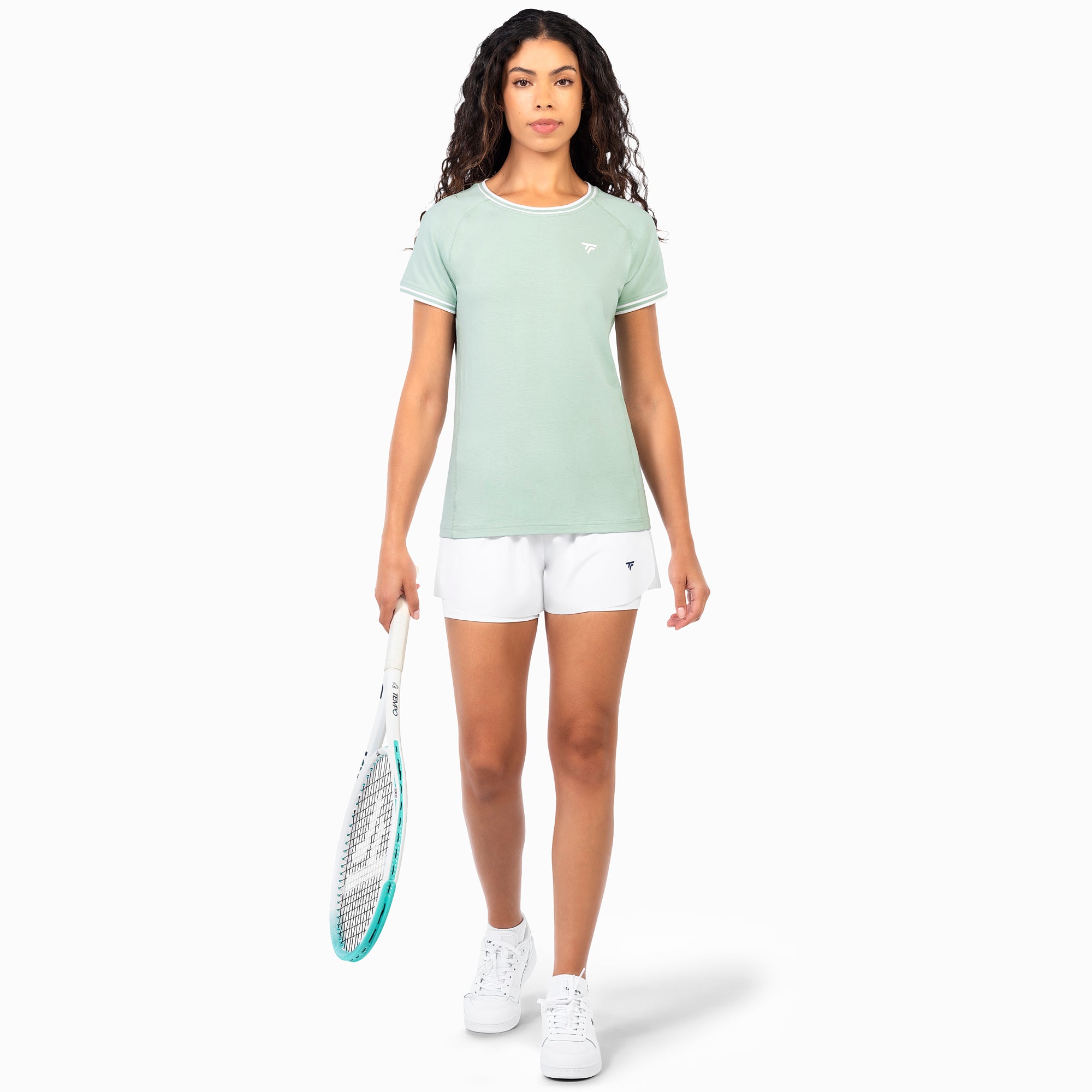 tecnifibre-stretch-tee-t-shirt-donna-verde-sage image 3