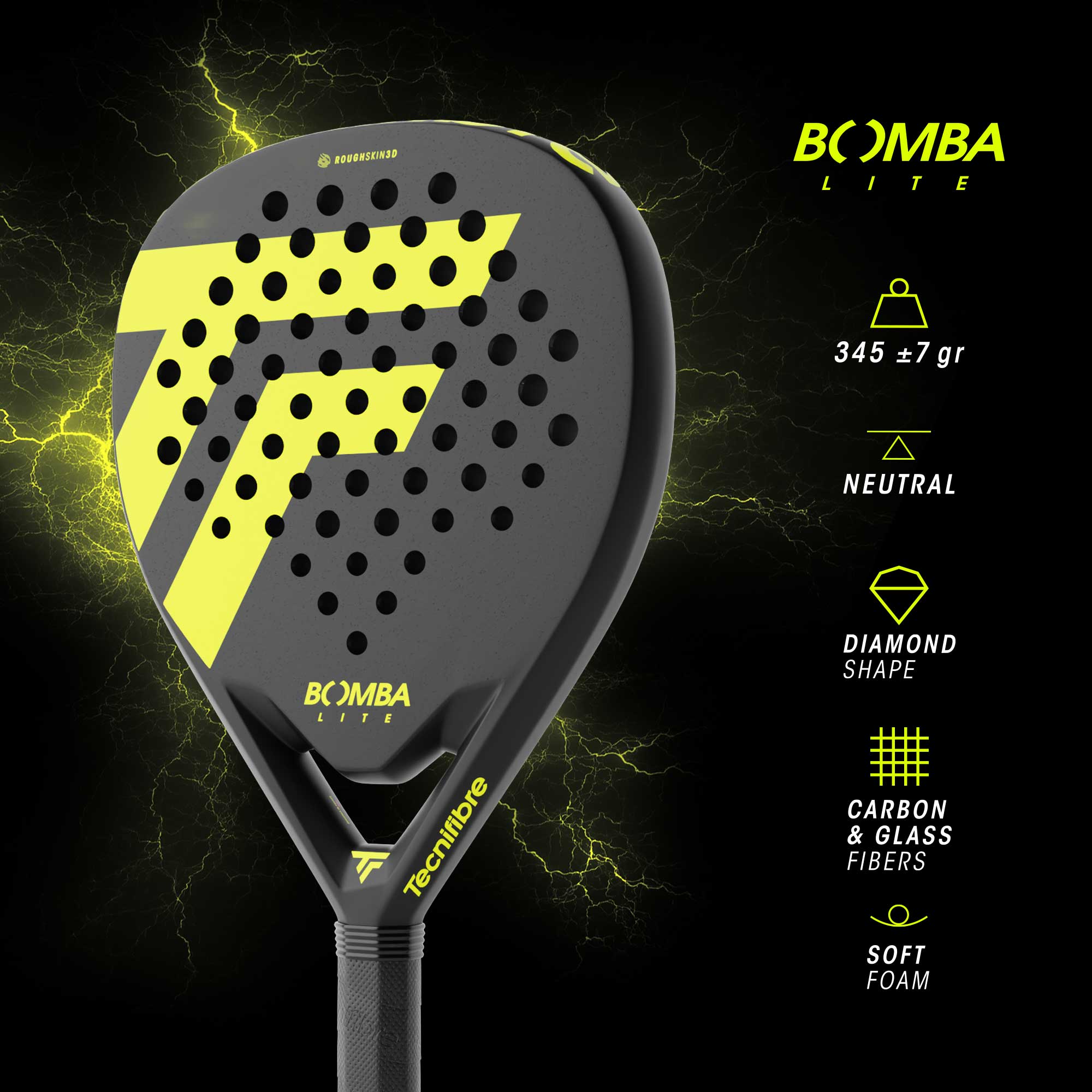 tecnifibre-bomba-lite-racchetta-padel-diamante image 2