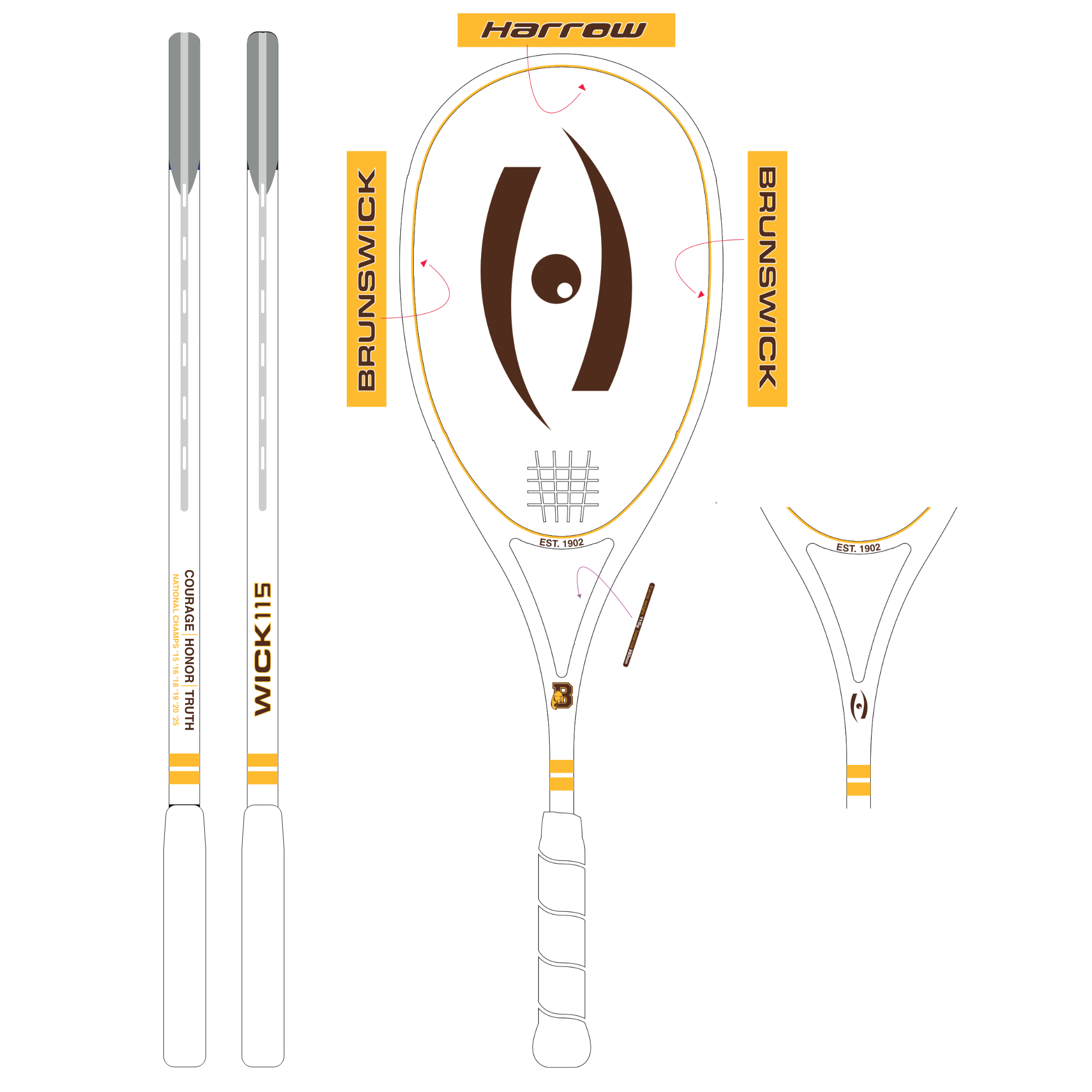 harrow-custom-squash-racquet-racchetta-squash image 4